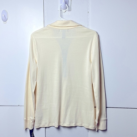 Chap Button Down Neck Winter Cream Sweater Work Dress Up or Down Size Large G\G - Picture 7 of 13